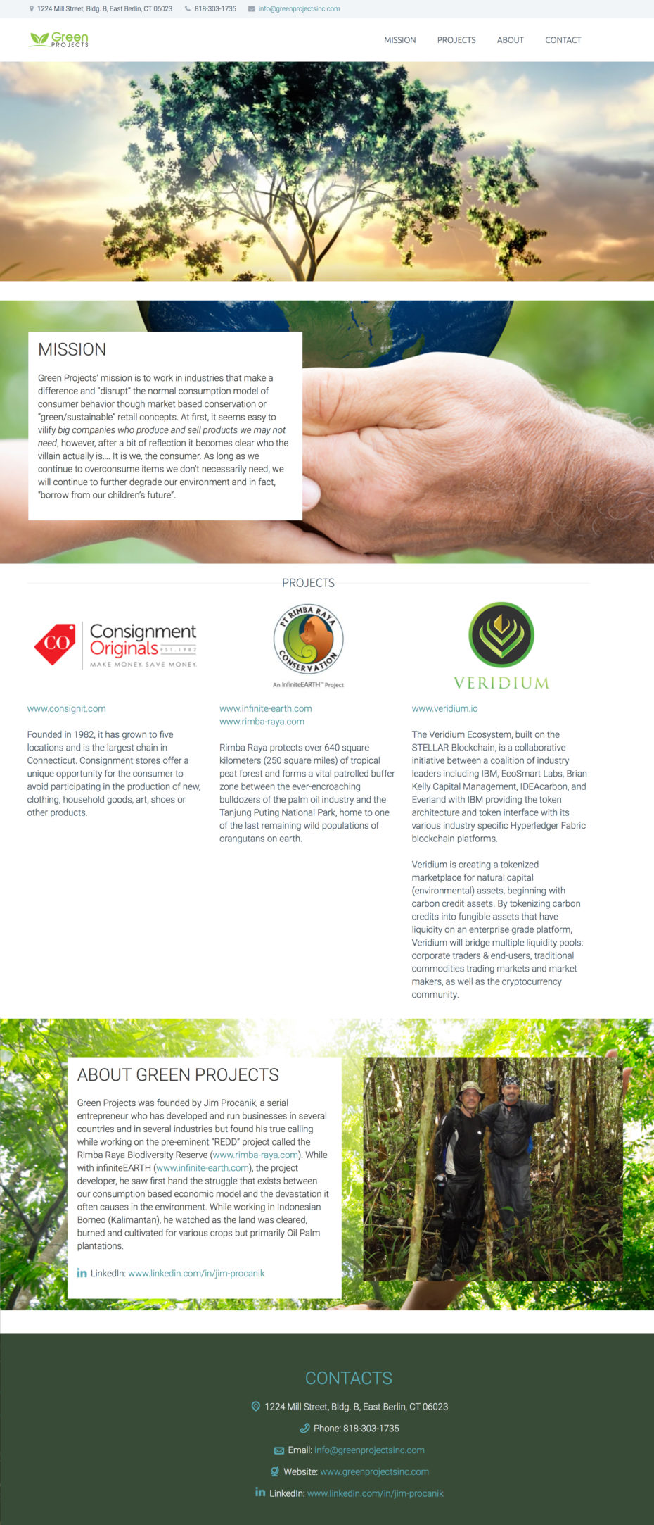 Green Projects website design
